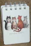 Bloček spirálový Marvellous moggies, A7