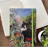 Zápisník větší - Cat and Tulips, A5