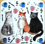 Podložka Cat&amp;Coffee 10*10 cm