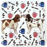 Podložka Dog&amp;Coffee 10*10 cm