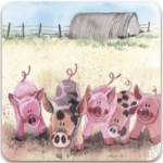 Podložka Five little pigs 10*10 cm