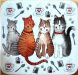 Podložka Cat&amp;Tea 10*10 cm
