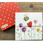 Trhací bloček Floral Bee, 9*9 cm