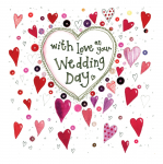 Přání svatební - Wedding hearts