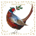 Přání vánoční Pheasant and Holly