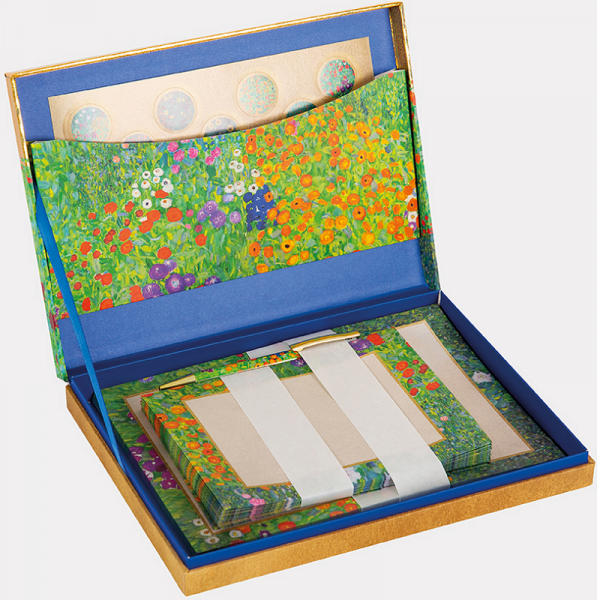 Dopisní papíry v sadě - Zahrada - Gustav Klimt