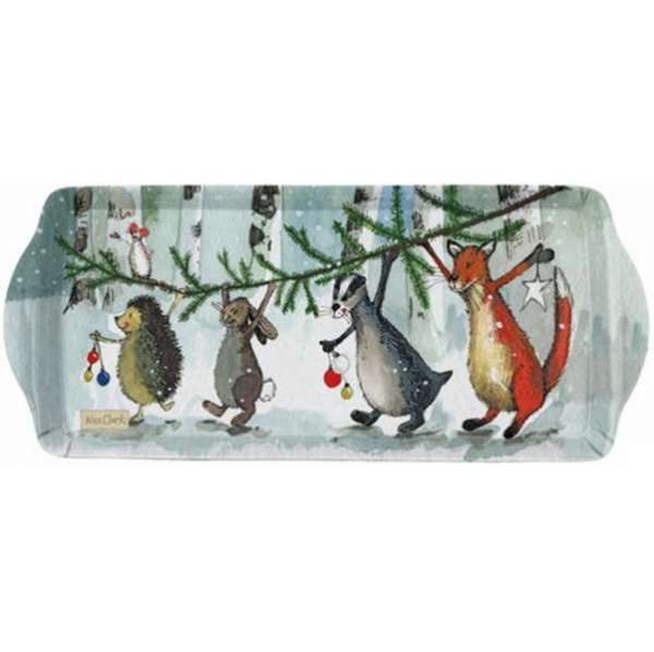 Melaminový tác - Festive Forest - Alex Clark