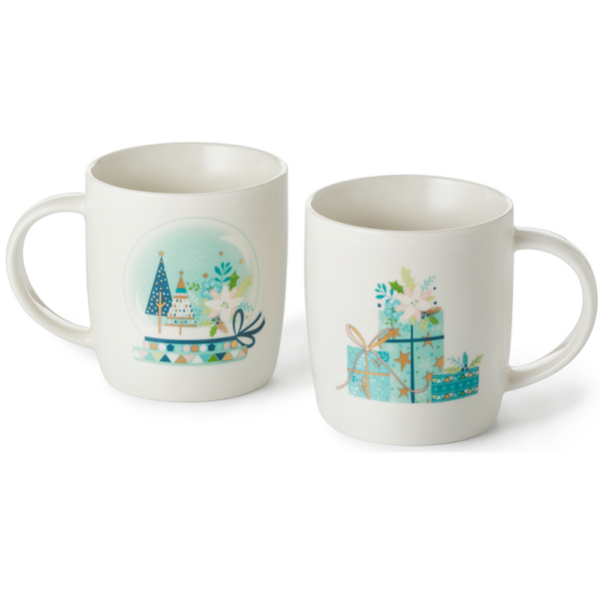 Zlacený porcelánový hrnek 0,3 l, 2 ks - Noella