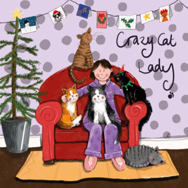 Podložka - Xmas Cat Lady - Alex Clark