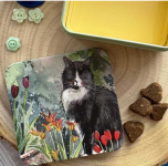 Dóza Cat 8,7*8,7*4 cm
