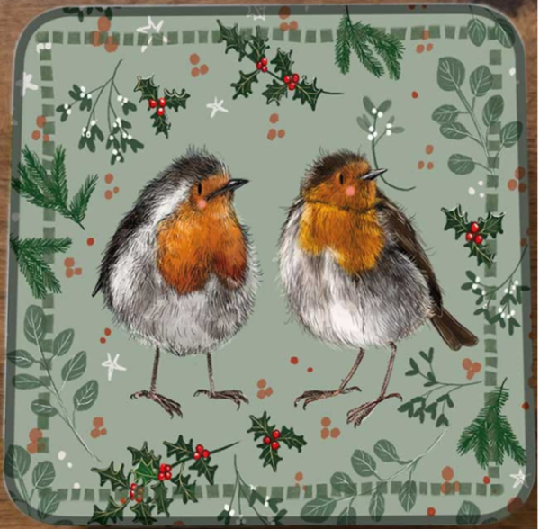 Čtvercová dóza 14*14 cm - Robins - Alex Clark