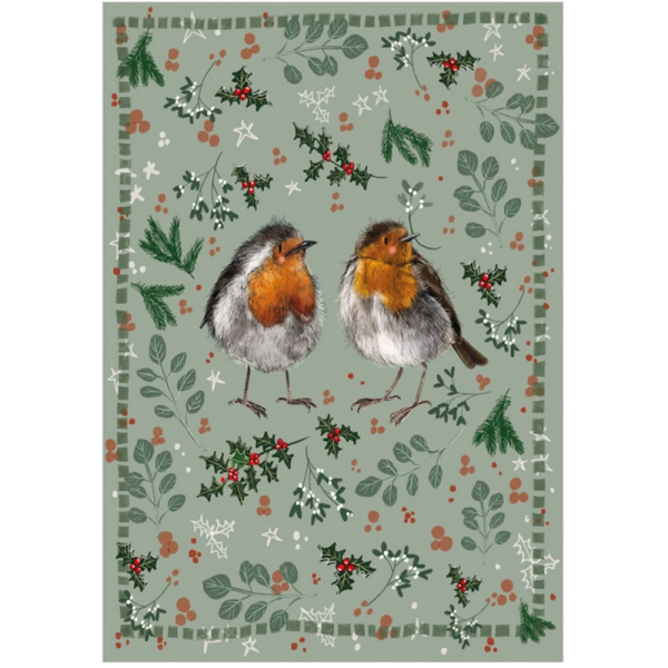 Utěrka na nádobí - Xmas Robins - Alex Clark
