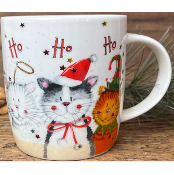 Porcelánový hrnek 0,4 l - Christmas Cats - Alex Clark