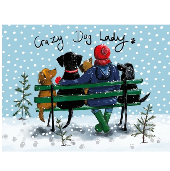 Korkové prostírání - Xmas Dog Lady - Alex Clark