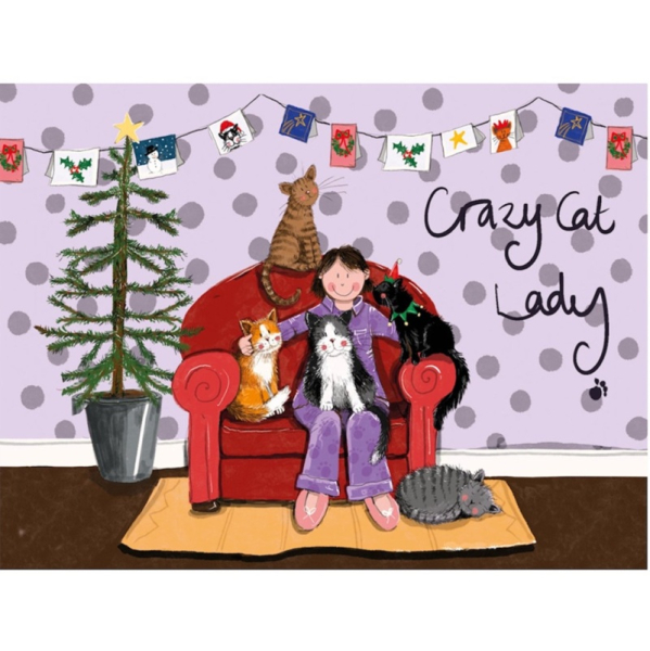 Korkové prostírání - Xmas Cat Lady - Alex Clark