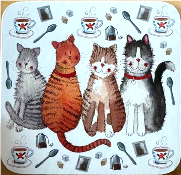 Podložka Cat&Tea 10*10 cm