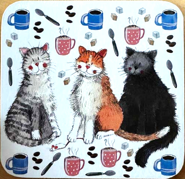 Podložka Cat&Coffee 10*10 cm