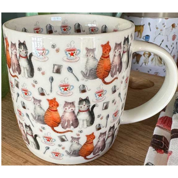 Porcelánový hrnek 0,4 l - Cat and Tea - Alex Clark