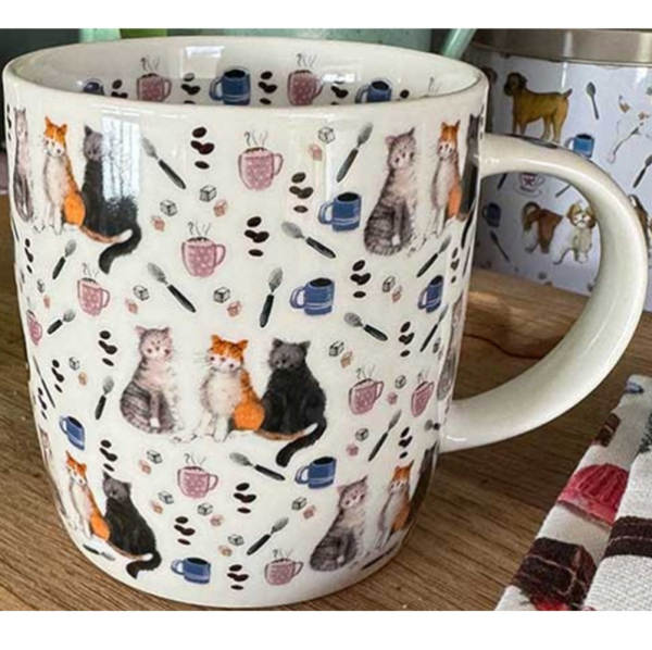 Porcelánový hrnek 0,4 l - Cat and Coffee - Alex Clark