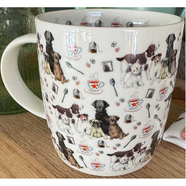 Porcelánový hrnek 0,4 l - Dog and Tea - Alex Clark