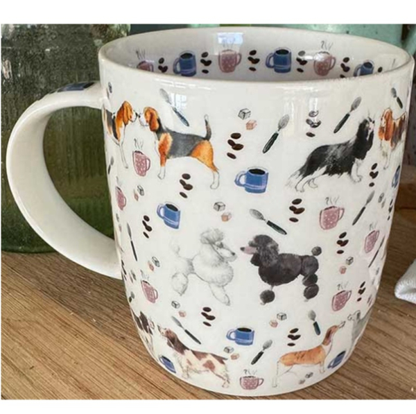 Porcelánový hrnek 0,4 l - Dog and Coffee - Alex Clark