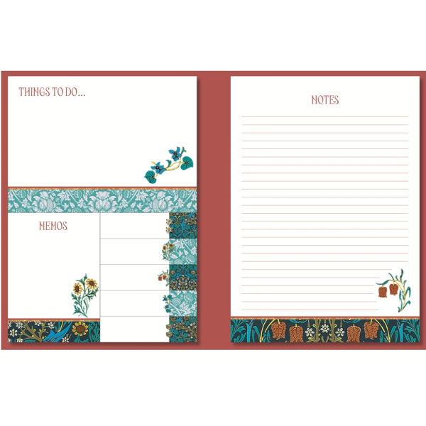 Trhací blok a lepicí papírky - Blackthorn - William Morris