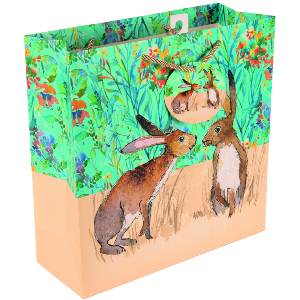 Velká papírová taška - Kissing Hares