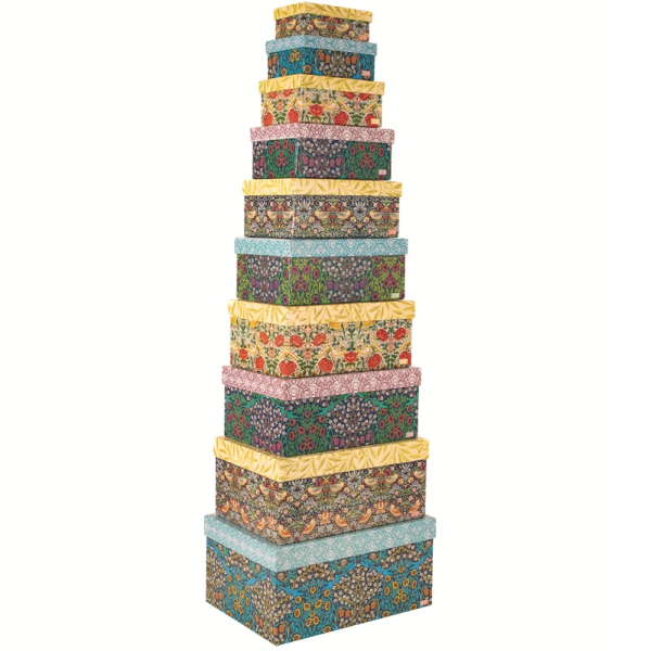Dárkové krabice, set 10 ks - Blackthorn - William Morris