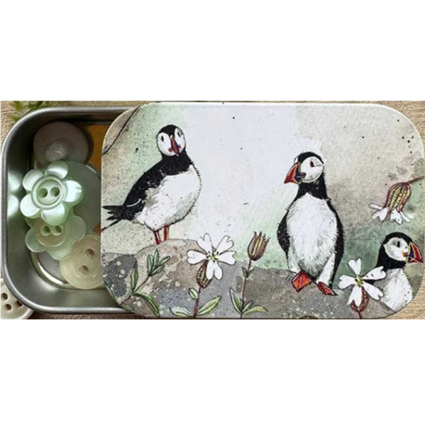 Dóza mini - Puffins - Alex Clark