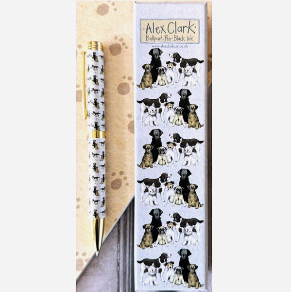 Kuličkové pero v krabičce - Delightful dogs - Alex Clark