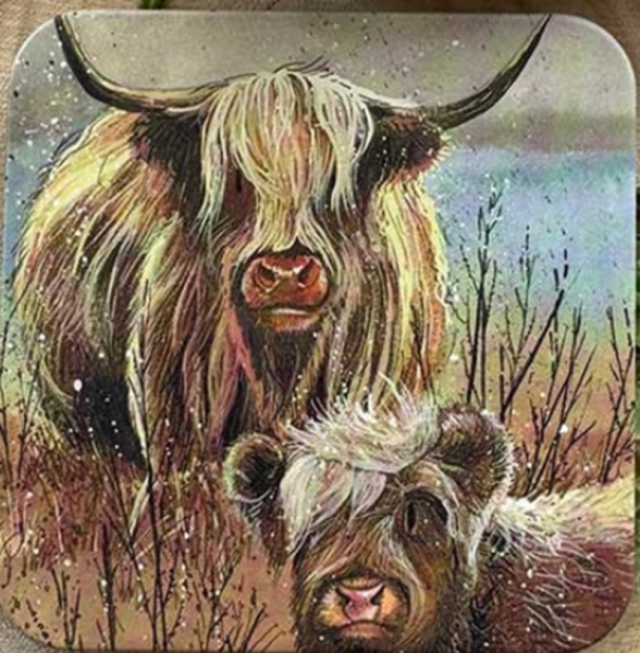 Plechová dóza - Highland cows - Alex Clark