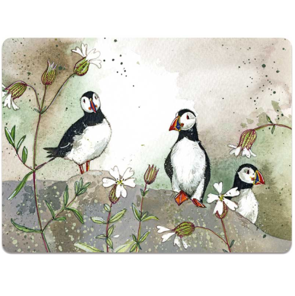 Korkové prostírání - Puffins - Alex Clark