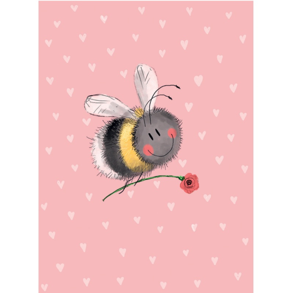 Notýsek 9x12 cm - Bee and flower - Alex Clark