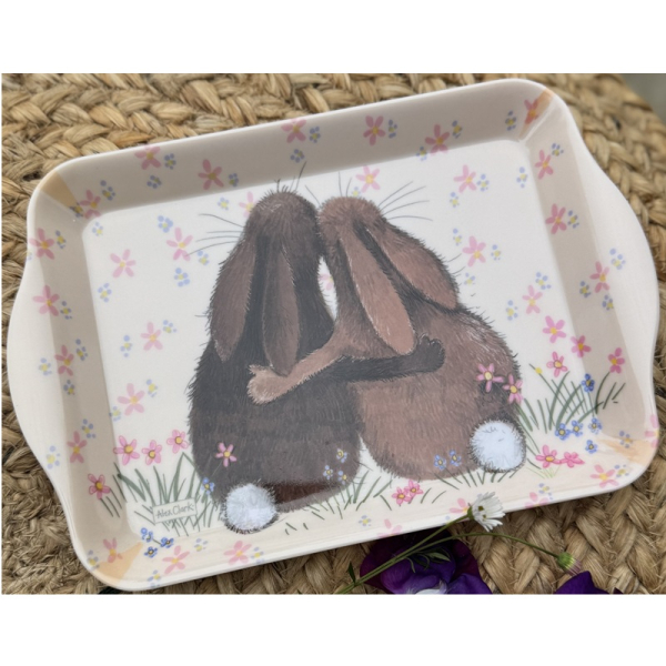 Melaminový tácek - Rabbit meadow - Alex Clark
