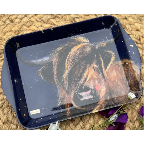 Melaminový tácek - Highland cow - Alex Clark