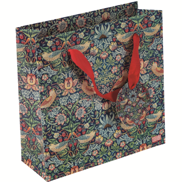 Střední papírová taška - Strawberry - William Morris