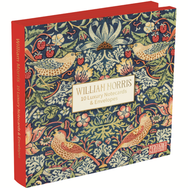 Sada přání a obálek , 10 ks - Strawberry - William Morris