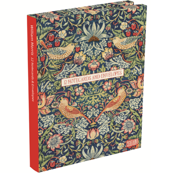 Sada přání s obálkami, 12 ks - Strawberry thief A - William Morris