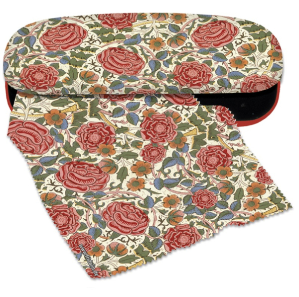Pouzdro na brýle s utěrkou - Roses - William Morris