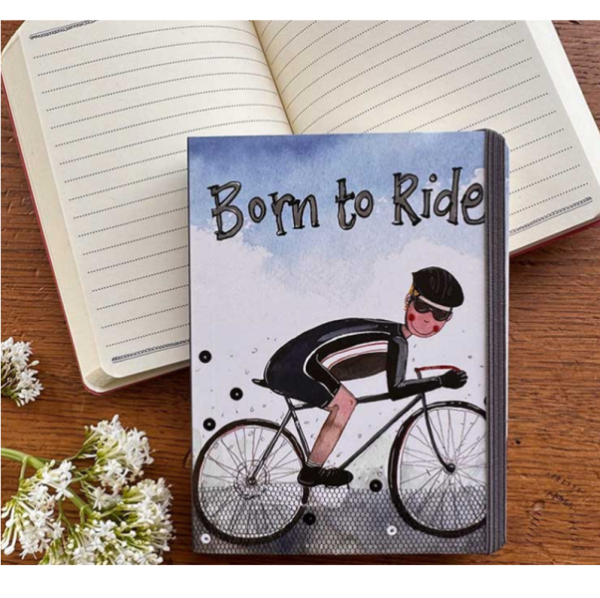 Zápisník s gumičkou A6 - Born to ride - Alex Clark